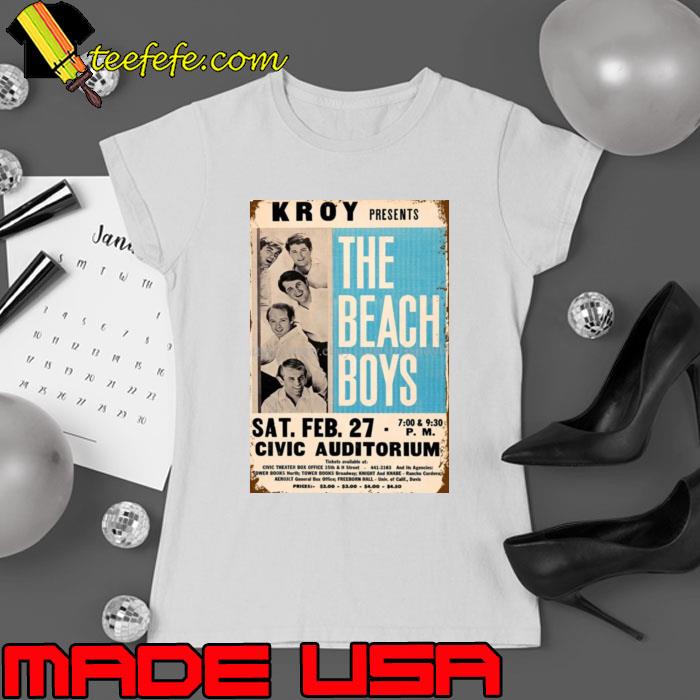 Vintage Beach Boys Kroy present Civic Auditorium Concert T-Shirt
