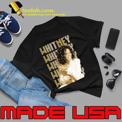 Whitney Houston Photo And Name Tag shirt