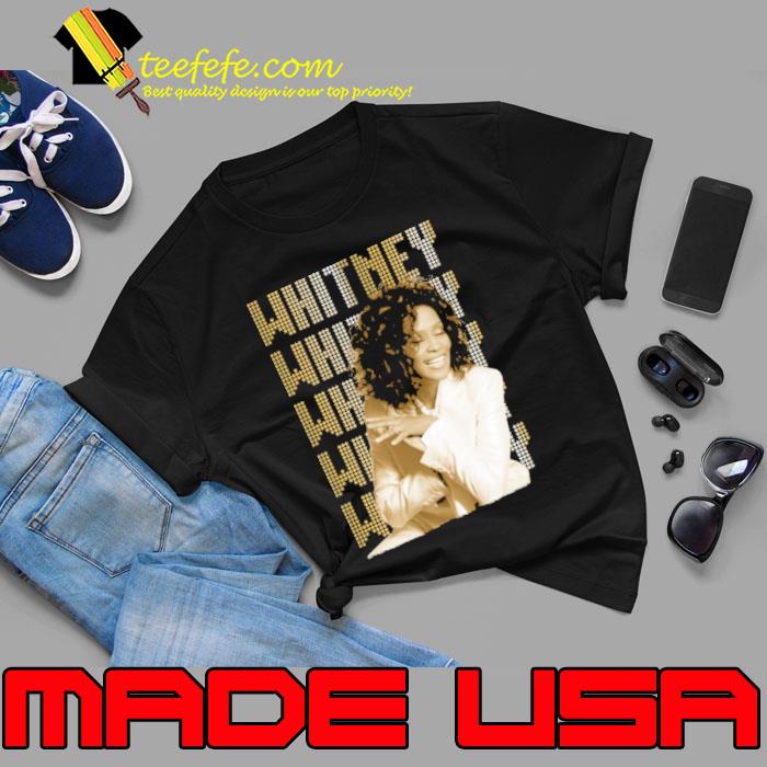 Whitney Houston Photo And Name Tag shirt
