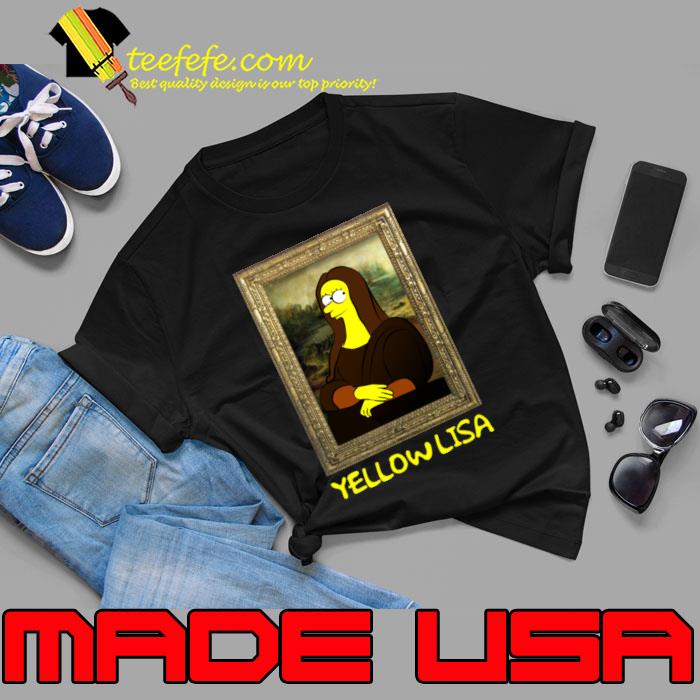 Yellow Lisa Mona Lisa Simpson T-Shirt Yellow Lisa Mona Lisa Simpson T-Shirt
