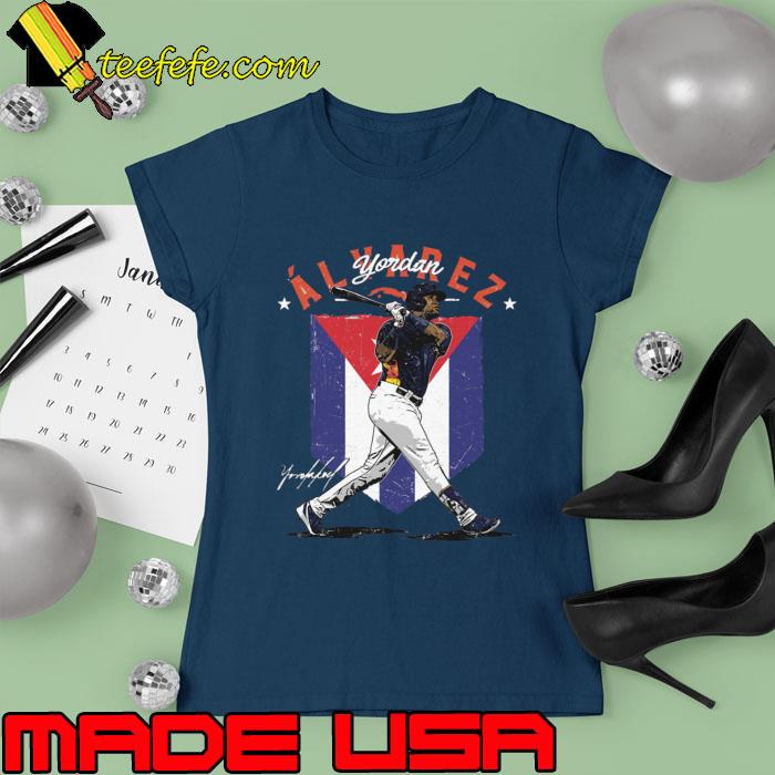 Yordan Alvarez Signature Designated Hitter and Leftfielder Houston Country Flag T-Shirt Ladies tee Yordan Alvarez Signature Designated Hitter and Leftfielder Houston Country Flag T-Shirt Ladies tee