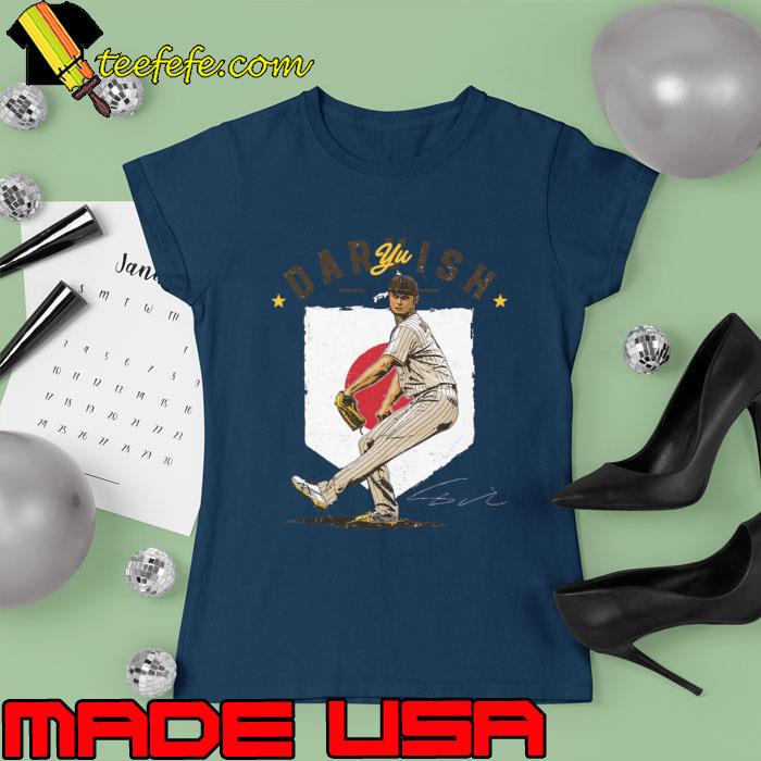 Yu Darvish Signature professional baseball pitcher San Diego Country Flag T-Shirt Ladies tee Yu Darvish Signature professional baseball pitcher San Diego Country Flag T-Shirt Ladies tee