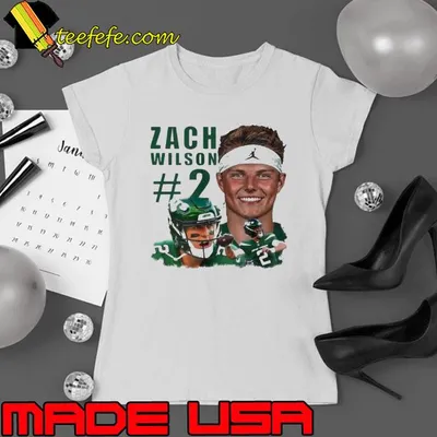Zach Wilson no 2 NY Jets pics football shirt
