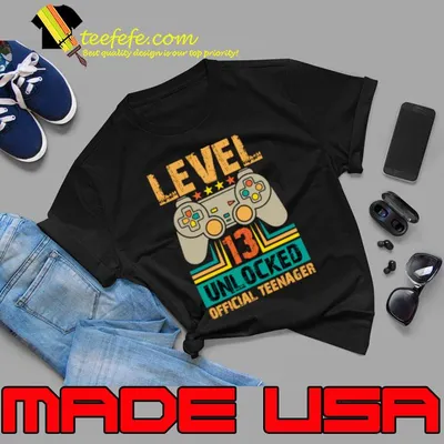 13th Birthday Level 13 Unlocked Official Teenager T-Shirt
