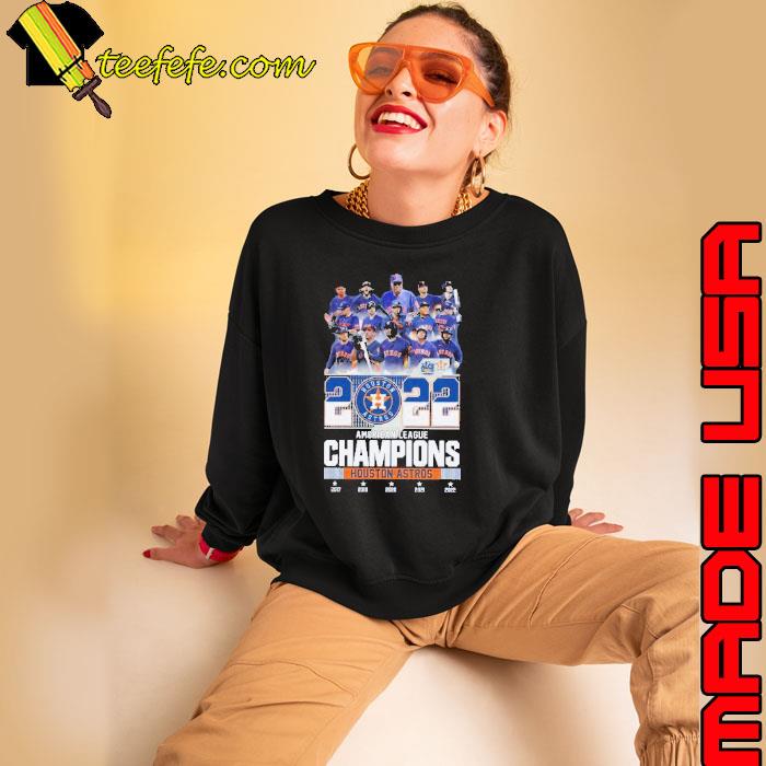 Official Houston Astros team 2022 American League Champions signatures shirt,  hoodie, sweater, long sleeve and tank top