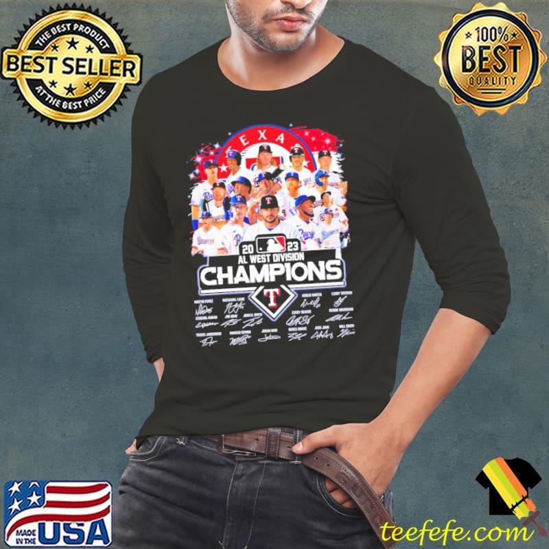 Texas Rangers 2023 AL West Division Champions Signatures shirt, hoodie,  sweater, long sleeve and tank top