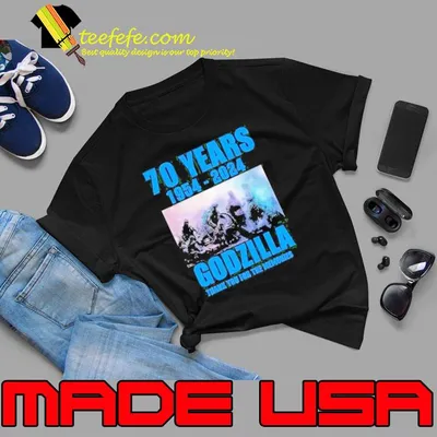 70 Years 1954-2024 Godzilla thank You for the memories shirt