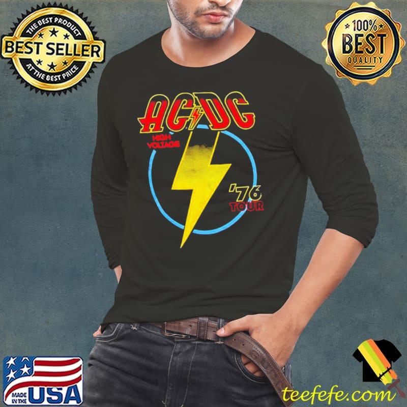 AC-DC High Voltage ’76 Tour Shirt Long Sleeve Tee AC-DC High Voltage ’76 Tour Shirt Long Sleeve Tee