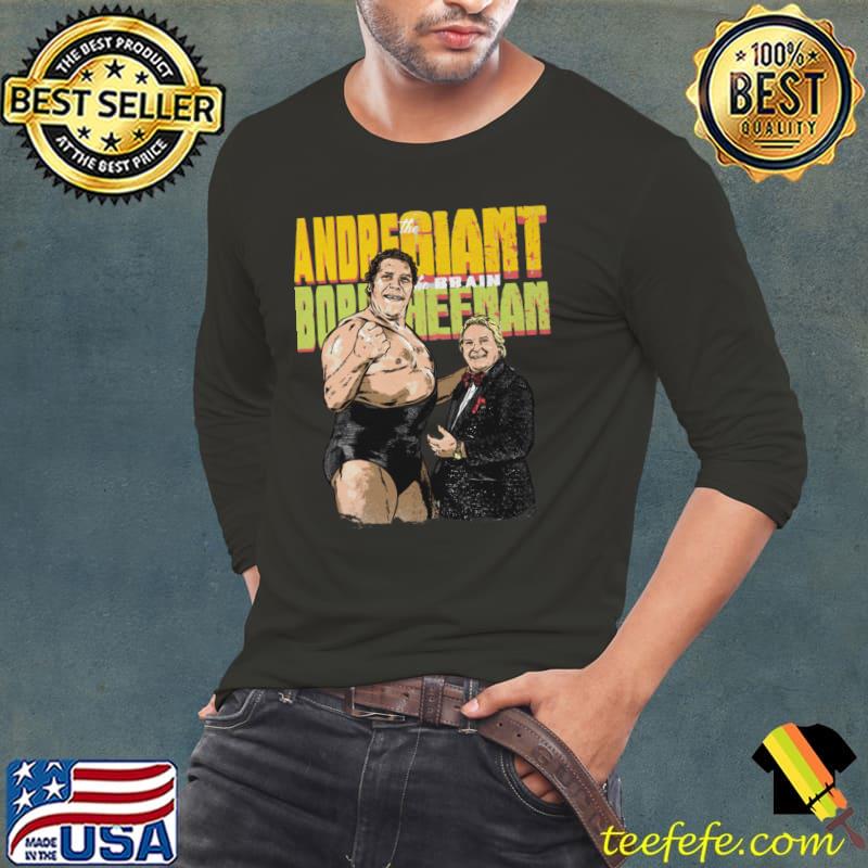 Andre The Giant & Bobby The Brain Heenan T-Shirt Long Sleeve Tee Andre The Giant & Bobby The Brain Heenan T-Shirt Long Sleeve Tee