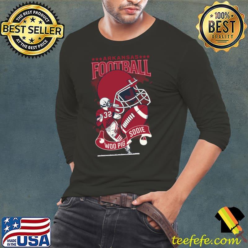Arkansas Football World Pig Sooie Helmet T-Shirt Long Sleeve Tee Arkansas Football World Pig Sooie Helmet T-Shirt Long Sleeve Tee
