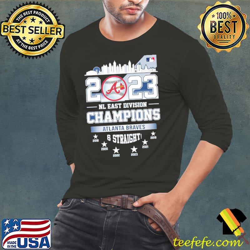 Atlanta Braves 2023 NL East Division Champions 6 Straight s Long Sleeve Tee Atlanta Braves 2023 NL East Division Champions 6 Straight s Long Sleeve Tee