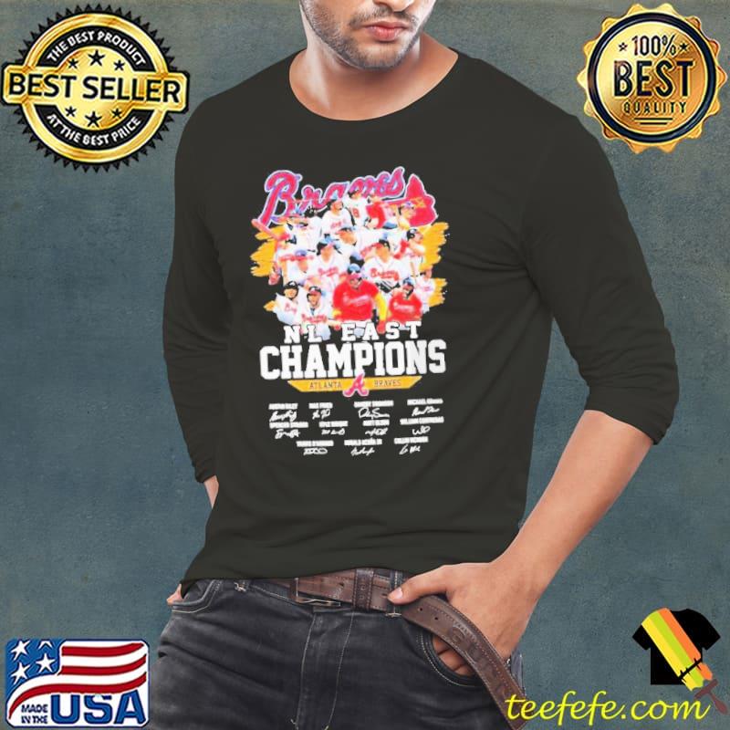 Atlanta Braves NL East Champions 2023 signatures s Long Sleeve Tee Atlanta Braves NL East Champions 2023 signatures s Long Sleeve Tee