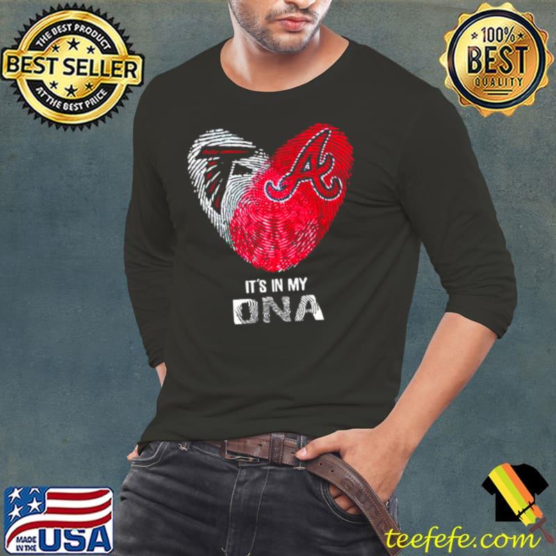 Atlanta Falcons And Atlanta Braves Heart It’s In My DNA 2023 s Long Sleeve Tee Atlanta Falcons And Atlanta Braves Heart It’s In My DNA 2023 s Long Sleeve Tee