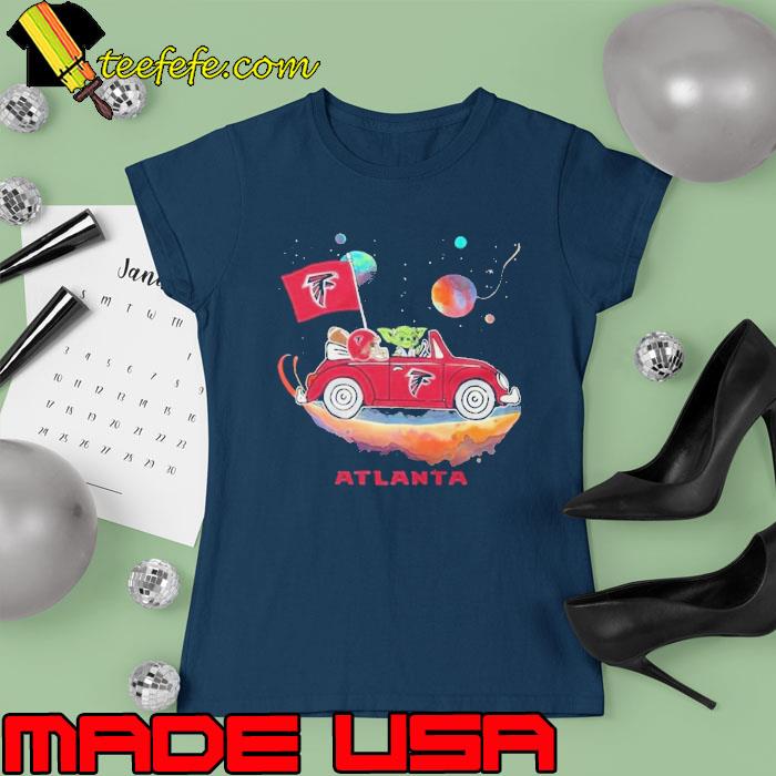 Atlanta Falcons Master Yoda Driving Car Star 2023 Shirt Ladies tee Atlanta Falcons Master Yoda Driving Car Star 2023 Shirt Ladies tee