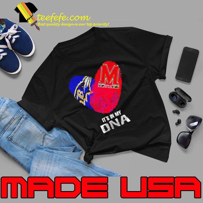 Baltimore Ravens And Maryland Terrapins Heart It’s In My Dna 2023 s Unisex Baltimore Ravens And Maryland Terrapins Heart It’s In My Dna 2023 s Unisex