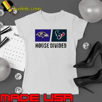 Baltimore Ravens vs Houston Texans House Divided Shirt