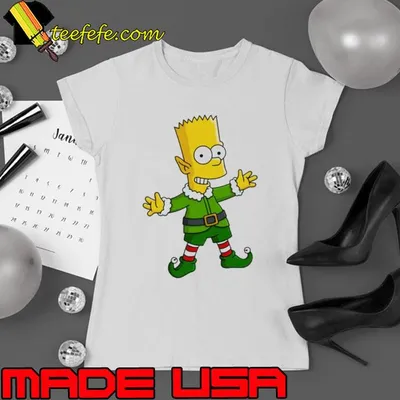 Bart Simpson In Grinch Outfit Christmas Shirt