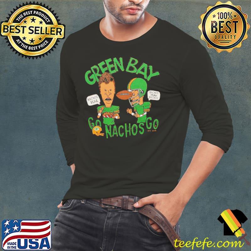 Beavis And Butthead X Green Bay Packers Nachos Shirt Long Sleeve Tee Beavis And Butthead X Green Bay Packers Nachos Shirt Long Sleeve Tee