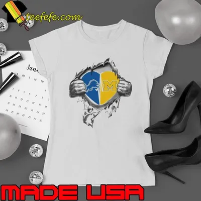 Blood Inside Me Detroit Lions And Michigan Wolverines 2023 shirt