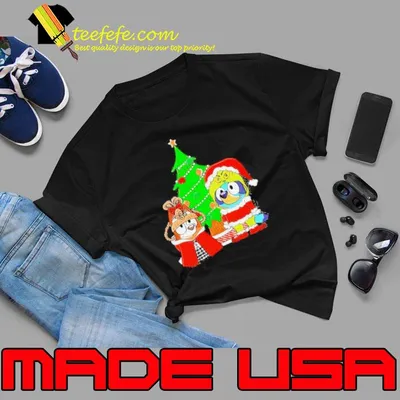Bluey and Bingo Family Christmas Tree 2023 shirt - Copy