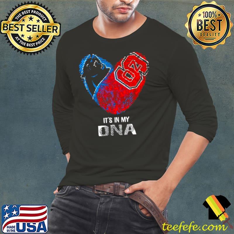 Carolina Panthers And North Carolina State Heart It’s In My DNA 2023 Shirt Long Sleeve Tee Carolina Panthers And North Carolina State Heart It’s In My DNA 2023 Shirt Long Sleeve Tee