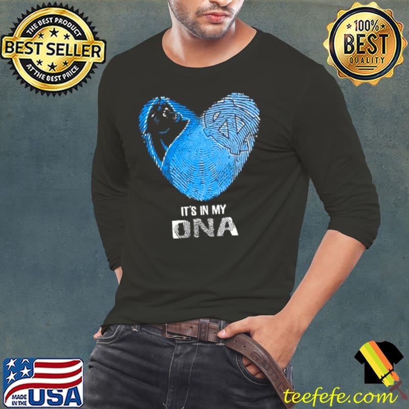 Carolina Panthers And North Carolina Tar Heels Heart It’s In My Dna 2023 s Long Sleeve Tee Carolina Panthers And North Carolina Tar Heels Heart It’s In My Dna 2023 s Long Sleeve Tee
