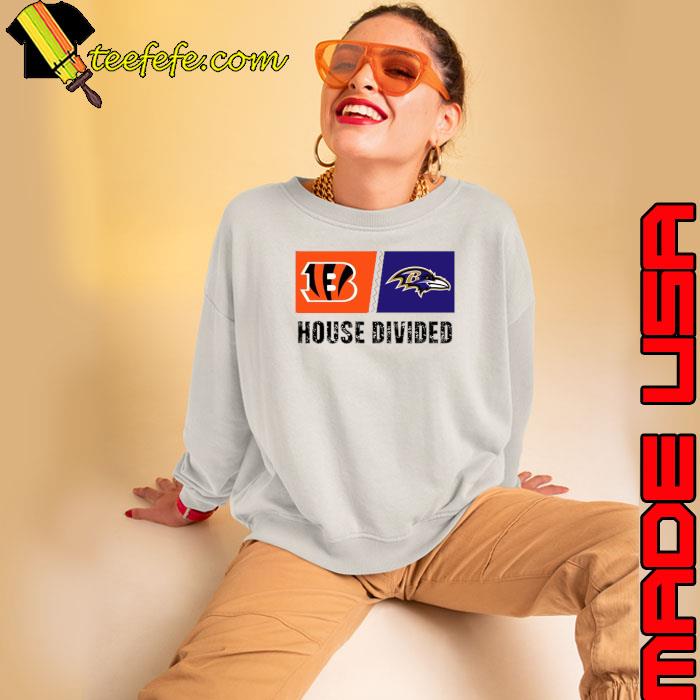Cincinnati Bengals vs Baltimore Ravens House Divided Shirt Sweatshirt Cincinnati Bengals vs Baltimore Ravens House Divided Shirt Sweatshirt