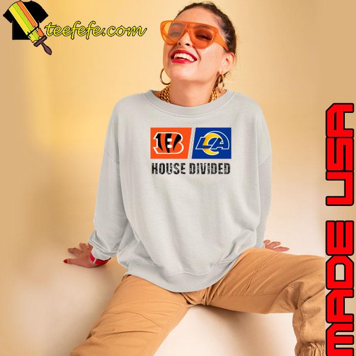 Cincinnati Bengals vs Los Angeles Rams House Divided Shirt Sweatshirt Cincinnati Bengals vs Los Angeles Rams House Divided Shirt Sweatshirt
