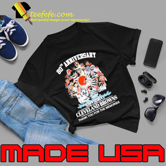 Cleveland Browns 80th Anniversary 1944 2024 Memories Shirt