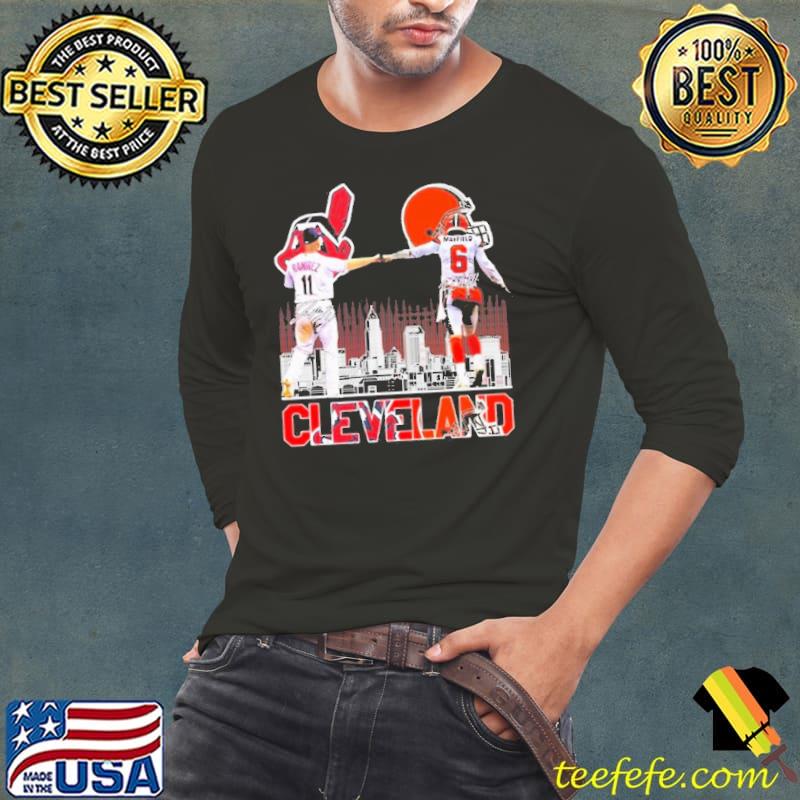 Cleveland indians josé ramírez Cleveland browns baker mayfield city  signatures Shirt, hoodie, sweater, long sleeve and tank top