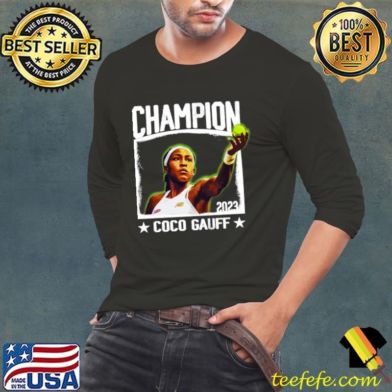 Coco Gauf Champion Vintage Stars Player Tennis 2023 Stars T-Shirt Long Sleeve Tee Coco Gauf Champion Vintage Stars Player Tennis 2023 Stars T-Shirt Long Sleeve Tee