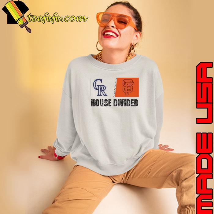 Colorado Rockies vs San Francisco Giants House Divided Shirt Sweatshirt Colorado Rockies vs San Francisco Giants House Divided Shirt Sweatshirt