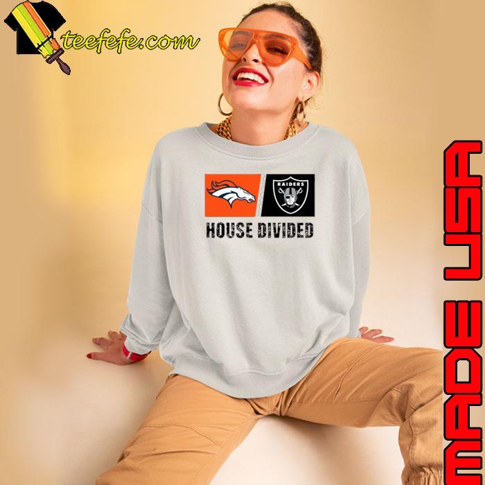 Denver Broncos vs Las Vegas Raiders House Divided Shirt Sweatshirt Denver Broncos vs Las Vegas Raiders House Divided Shirt Sweatshirt
