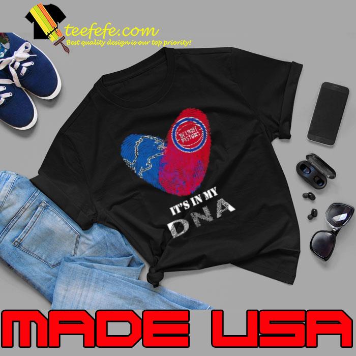 Detroit Lions And Detroit Pistons Heart It’s In My Dna 2023 s Unisex Detroit Lions And Detroit Pistons Heart It’s In My Dna 2023 s Unisex
