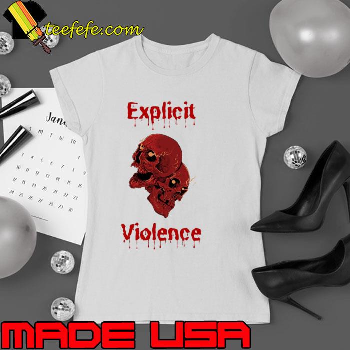 Explicit Violence Double Skull Logo Shirt