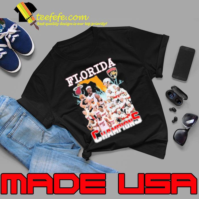 Florida champions miamI heat Florida panthers Shirt Unisex Florida champions miamI heat Florida panthers Shirt Unisex