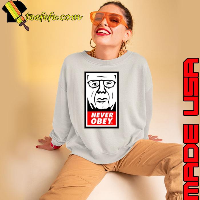 For Bidden Apparel Never Obey Large Print s Sweatshirt For Bidden Apparel Never Obey Large Print s Sweatshirt
