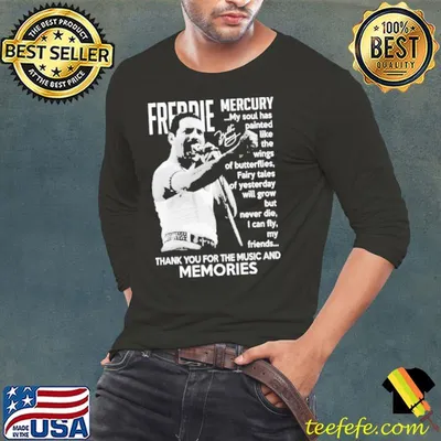 Freddie Mercury thank you for the music and memories signature shirt