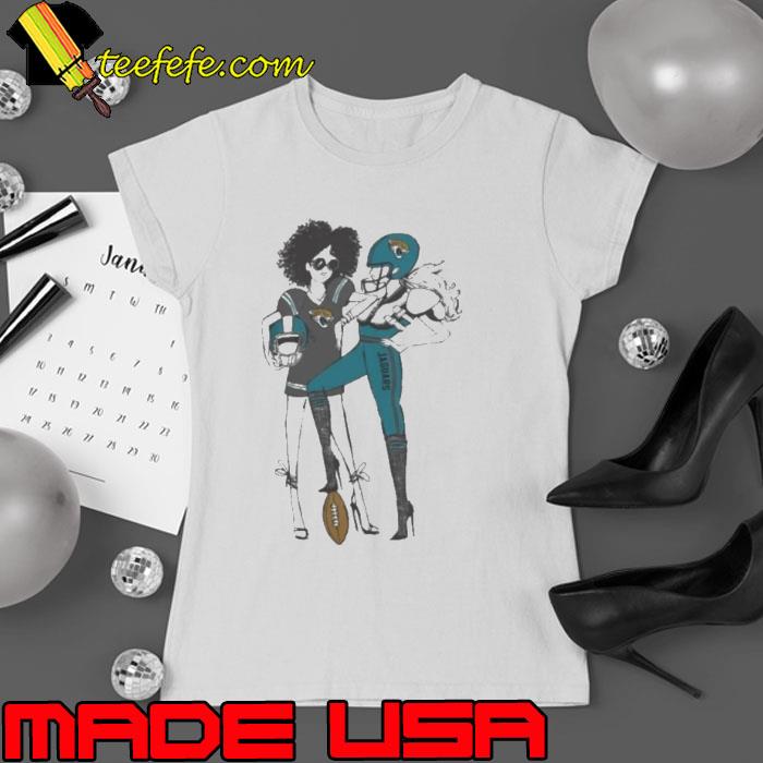 GIII 4Her By Carl Banks Heather Gray Jacksonville Jaguars Football Girls Shirt GIII 4Her By Carl Banks Heather Gray Jacksonville Jaguars Football Girls Shirt