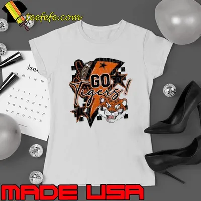 Go Tigers Football Sublimation Design Orange shirt