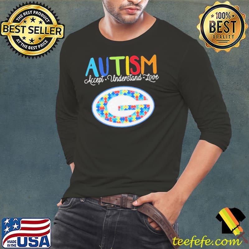 Green Bay Packers autism awareness knowledge power s Long Sleeve Tee Green Bay Packers autism awareness knowledge power s Long Sleeve Tee