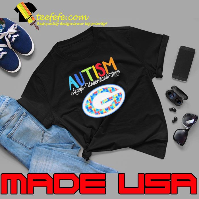 Green Bay Packers autism awareness knowledge power shirt