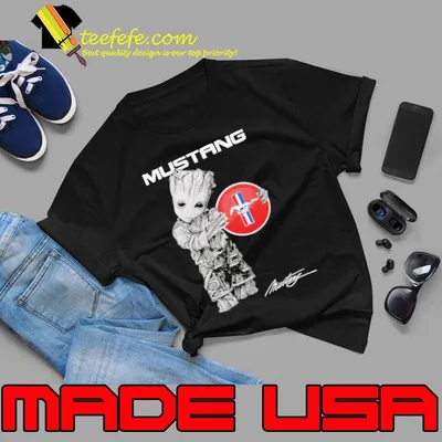 Groot mustang Ford Mustang Pony Color Tri signature shirt