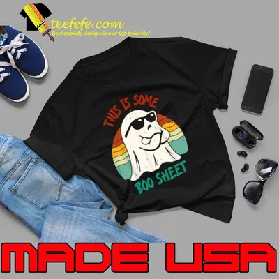 Halloween Boo Ghost Costume This is Some Boo Sheet Wear Sunglasses Vintage T-Shirt