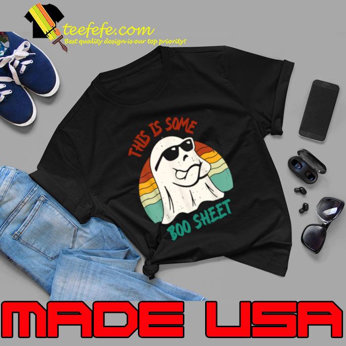 Halloween Boo Ghost Costume This is Some Boo Sheet Wear Sunglasses Vintage T-Shirt