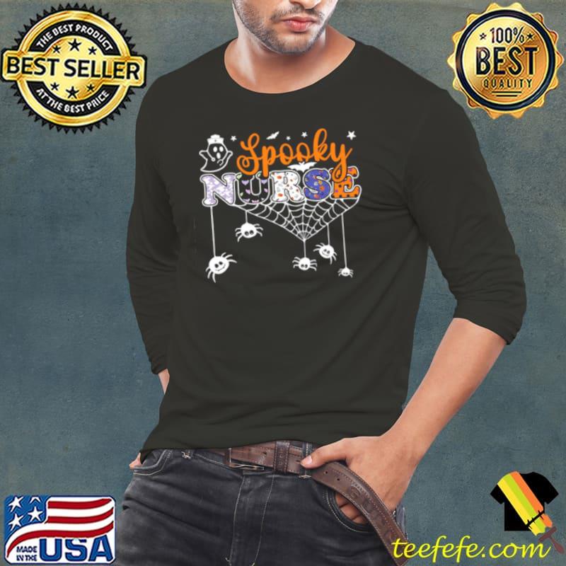 Halloween Spooky Nurse Health Worker s Long Sleeve Tee Halloween Spooky Nurse Health Worker s Long Sleeve Tee