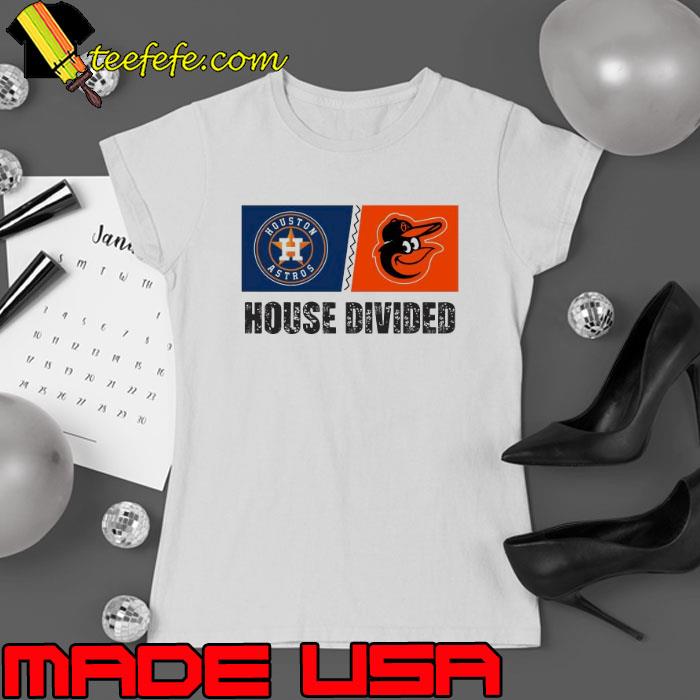 Houston Astros vs Baltimore Orioles House Divided Shirt