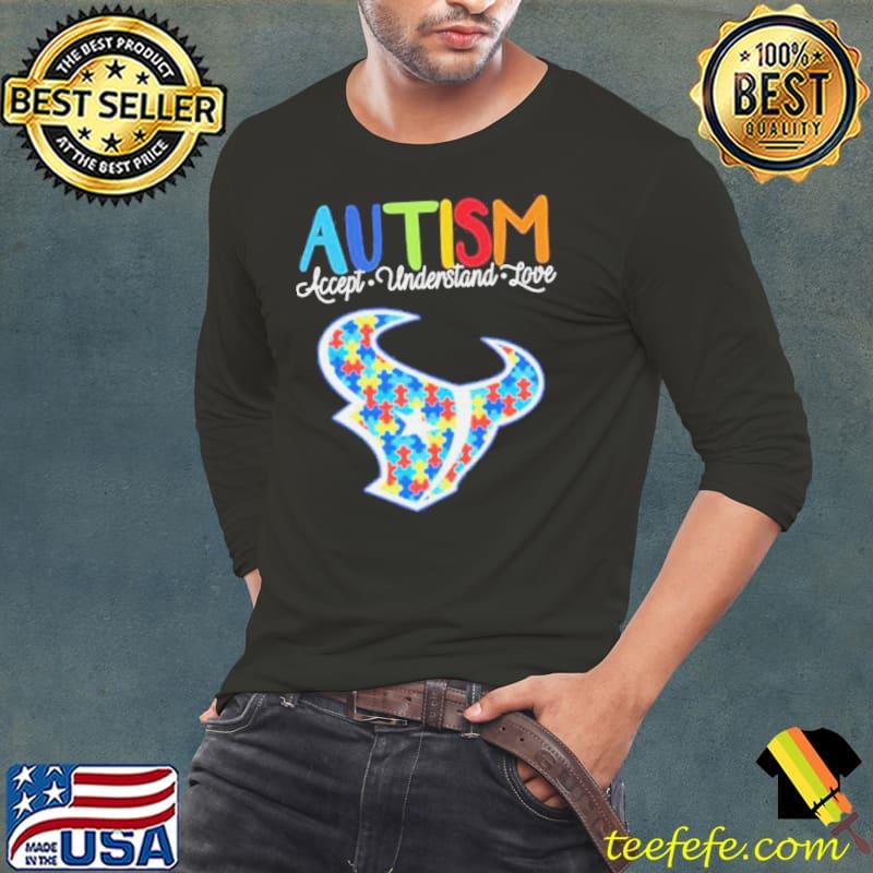 Houston Texans autism awareness knowledge power s Long Sleeve Tee Houston Texans autism awareness knowledge power s Long Sleeve Tee