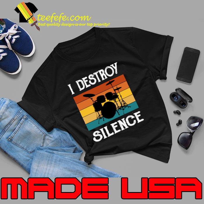 I destroy silence vintage drums T-Shirt Unisex I destroy silence vintage drums T-Shirt Unisex