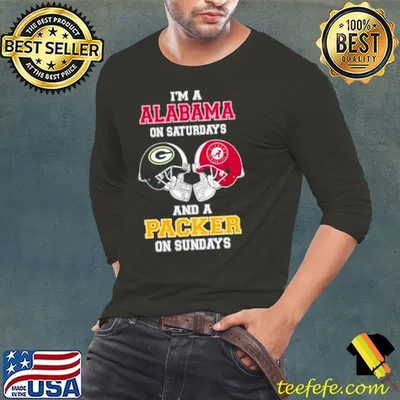 I’m A Alabama On Saturdays And A Packers On Sundays Helmet 2023 Shirt